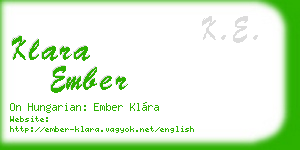 klara ember business card
